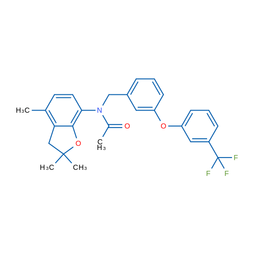 N-({3-[3-(trifluoromethyl)phenoxy]phenyl}methyl)-N-(2,2,4-trimethyl-2,3-dihydro-1-benzofuran-7-yl)acetamide 1g