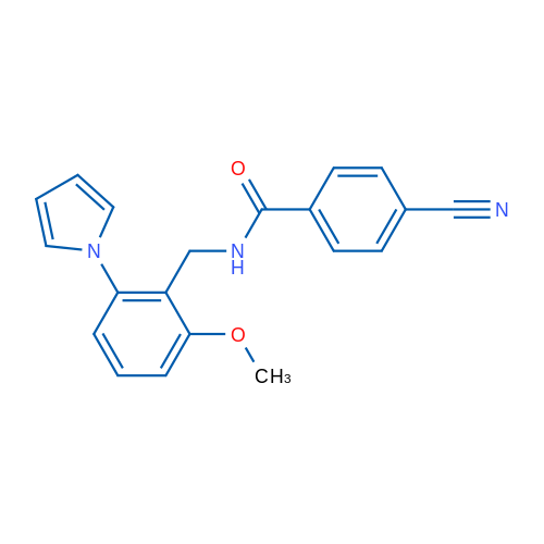 4-Cyano-N-{[2-methoxy-6-(1H-pyrrol-1-yl)phenyl]methyl}benzamide 1g