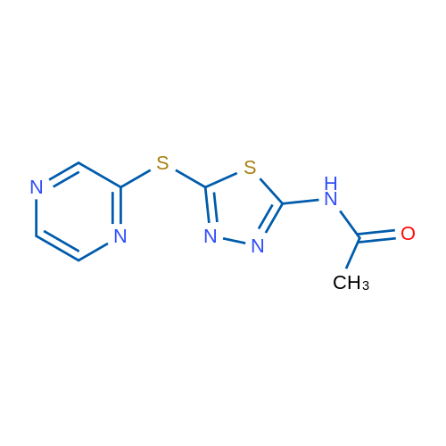 N-[5-(Pyrazin-2-ylsulfanyl)-1,3,4-thiadiazol-2-yl]acetamide 1g