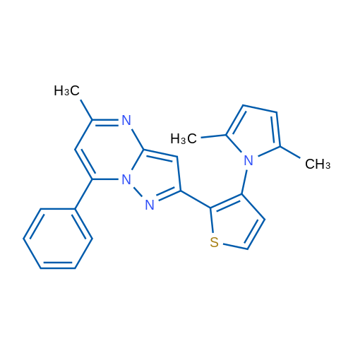 2,5-Dimethyl-1-(2-{5-methyl-7-phenylpyrazolo[1,5-a]pyrimidin-2-yl}thiophen-3-yl)-1H-pyrrole 1g