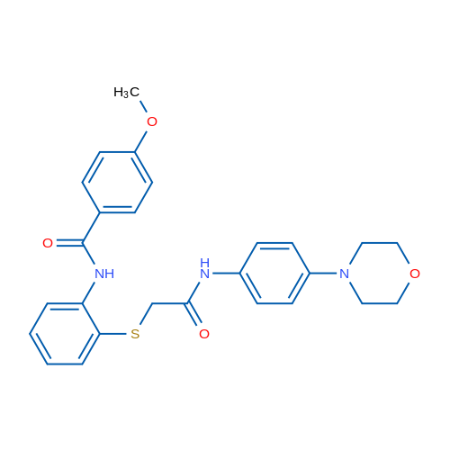 4-Methoxy-N-{2-[({[4-(morpholin-4-yl)phenyl]carbamoyl}methyl)sulfanyl]phenyl}benzamide 1g