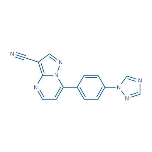 7-[4-(1H-1,2,4-Triazol-1-yl)phenyl]pyrazolo[1,5-a]pyrimidine-3-carbonitrile 1g