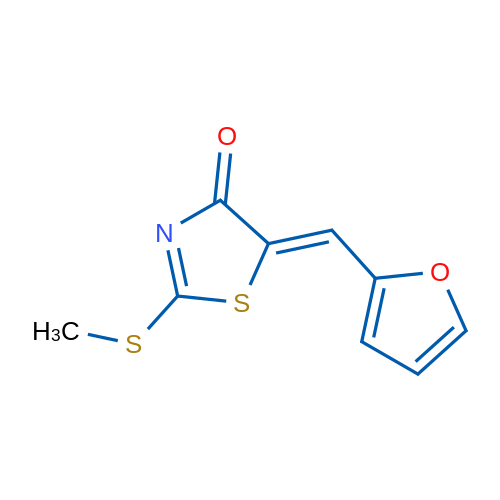 (5Z)-5-[(Furan-2-yl)methylidene]-2-(methylsulfanyl)-4,5-dihydro-1,3-thiazol-4-one 1g