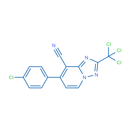 7-(4-Chlorophenyl)-2-(trichloromethyl)-[1,2,4]triazolo[1,5-a]pyridine-8-carbonitrile 1g