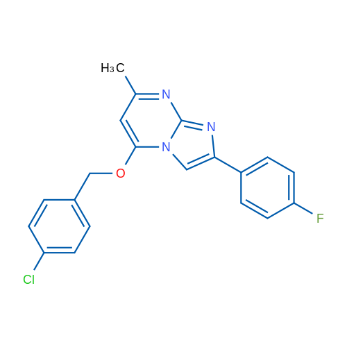 5-[(4-Chlorophenyl)methoxy]-2-(4-fluorophenyl)-7-methylimidazo[1,2-a]pyrimidine 1g
