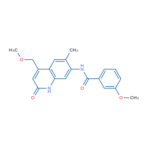 3-Methoxy-N-[4-(methoxymethyl)-6-methyl-2-oxo-1,2-dihydroquinolin-7-yl]benzamide 1g