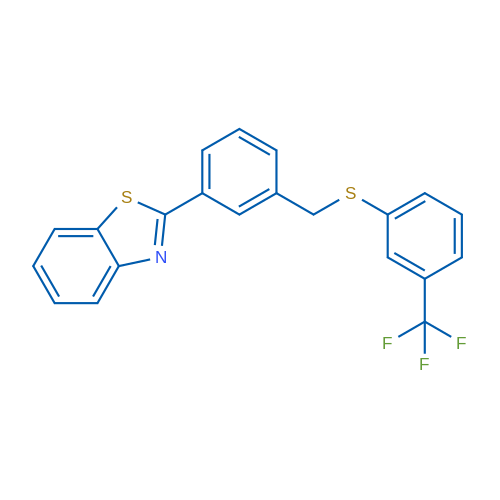 2-[3-({[3-(trifluoromethyl)phenyl]sulfanyl}methyl)phenyl]-1,3-benzothiazole 1g