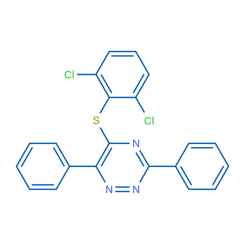 5-[(2,6-Dichlorophenyl)sulfanyl]-3,6-diphenyl-1,2,4-triazine 1g