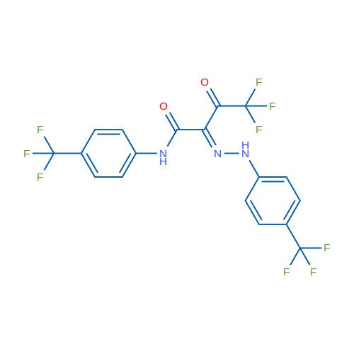 (2E)-4,4,4-Trifluoro-3-oxo-N-[4-(trifluoromethyl)phenyl]-2-{2-[4-(trifluoromethyl)phenyl]hydrazin-1-ylidene}butanamide 1g