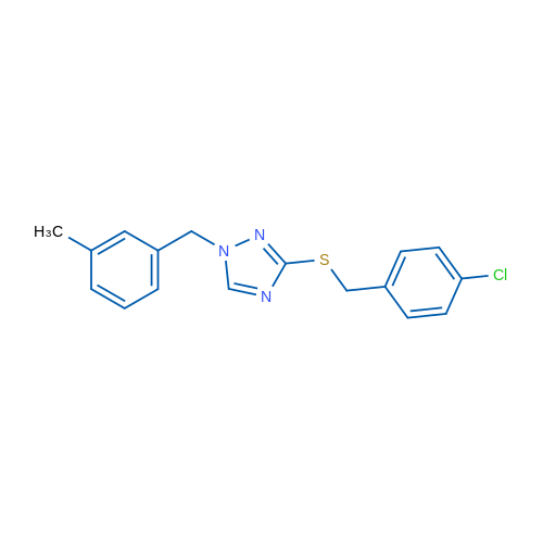 3-{[(4-chlorophenyl)methyl]sulfanyl}-1-[(3-methylphenyl)methyl]-1H-1,2,4-triazole 1g