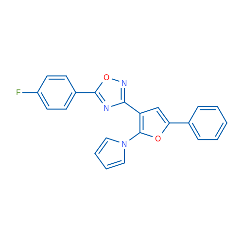 5-(4-Fluorophenyl)-3-[5-phenyl-2-(1H-pyrrol-1-yl)furan-3-yl]-1,2,4-oxadiazole 1g
