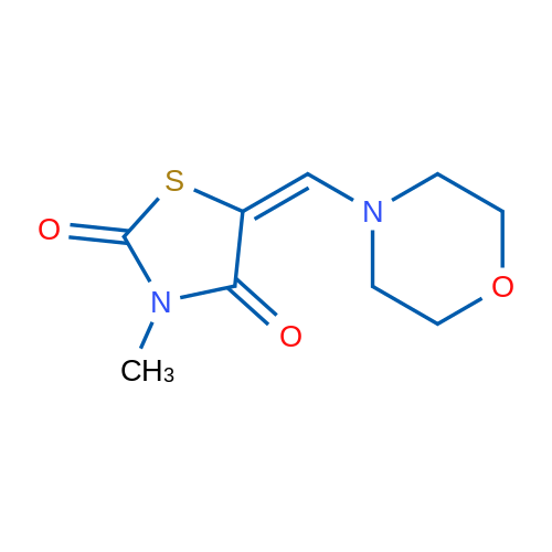 (5E)-3-Methyl-5-[(morpholin-4-yl)methylidene]-1,3-thiazolidine-2,4-dione 1g