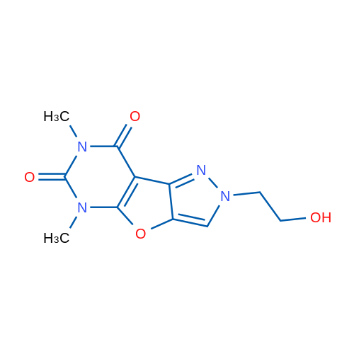 4-(2-Hydroxyethyl)-9,11-dimethyl-7-oxa-3,4,9,11-tetraazatricyclo[6.4.0.0^{2,6}]dodeca-1(8),2,5-triene-10,12-dione 1g