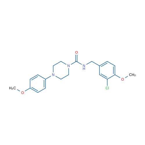 N-[(3-Chloro-4-methoxyphenyl)methyl]-4-(4-methoxyphenyl)piperazine-1-carboxamide 1g