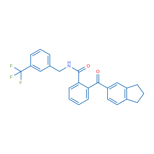 2-(2,3-Dihydro-1H-indene-5-carbonyl)-N-{[3-(trifluoromethyl)phenyl]methyl}benzamide 1g