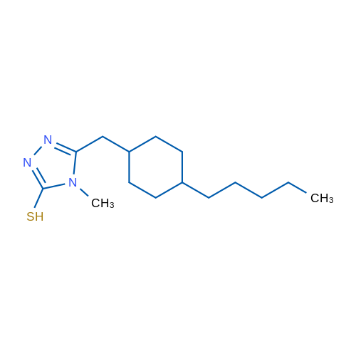4-Methyl-5-[(4-pentylcyclohexyl)methyl]-4H-1,2,4-triazole-3-thiol 1g