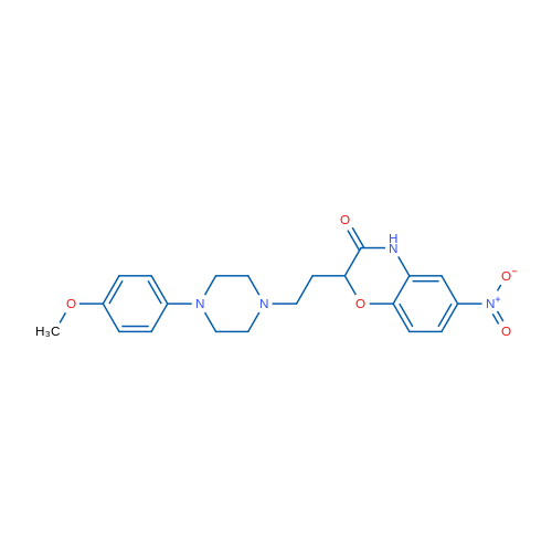 2-{2-[4-(4-methoxyphenyl)piperazin-1-yl]ethyl}-6-nitro-3,4-dihydro-2H-1,4-benzoxazin-3-one 1g