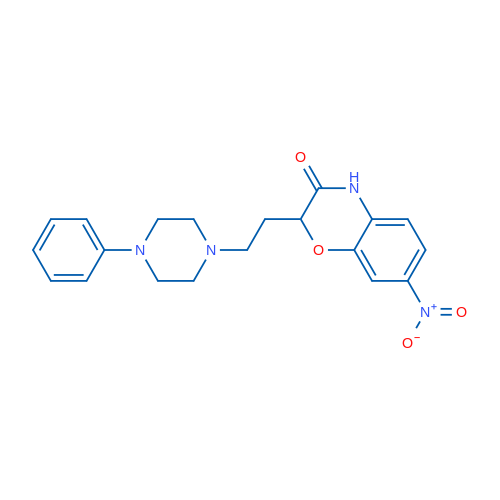 7-Nitro-2-[2-(4-phenylpiperazin-1-yl)ethyl]-3,4-dihydro-2H-1,4-benzoxazin-3-one 1g