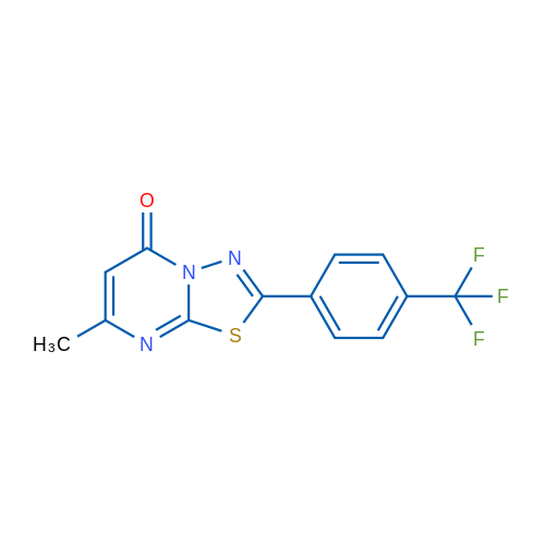7-Methyl-2-[4-(trifluoromethyl)phenyl]-5H-[1,3,4]thiadiazolo[3,2-a]pyrimidin-5-one 1g