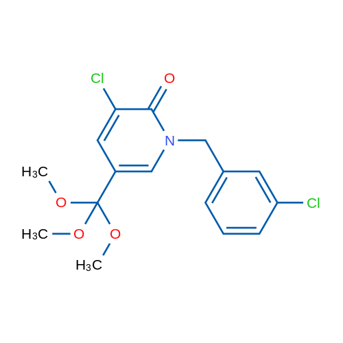 3-Chloro-1-[(3-chlorophenyl)methyl]-5-(trimethoxymethyl)-1,2-dihydropyridin-2-one 1g