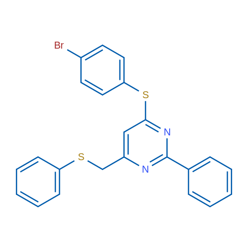 4-[(4-Bromophenyl)sulfanyl]-2-phenyl-6-[(phenylsulfanyl)methyl]pyrimidine 1g