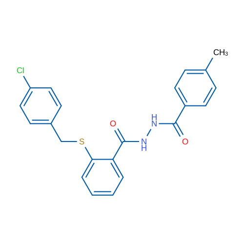N'-(2-{[(4-chlorophenyl)methyl]sulfanyl}benzoyl)-4-methylbenzohydrazide 1g