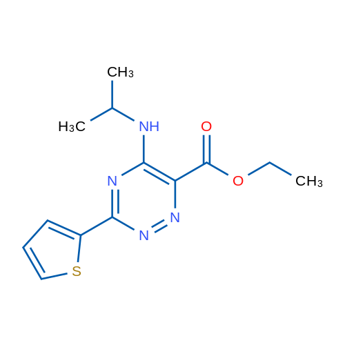 Ethyl 5-[(propan-2-yl)amino]-3-(thiophen-2-yl)-1,2,4-triazine-6-carboxylate 1g