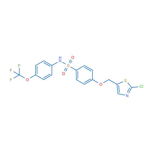 4-[(2-Chloro-1,3-thiazol-5-yl)methoxy]-N-[4-(trifluoromethoxy)phenyl]benzene-1-sulfonamide 1g