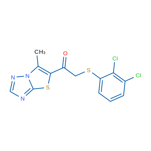 2-[(2,3-Dichlorophenyl)sulfanyl]-1-{6-methyl-[1,2,4]triazolo[3,2-b][1,3]thiazol-5-yl}ethan-1-one 1g