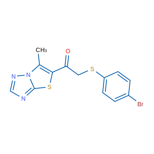 2-[(4-Bromophenyl)sulfanyl]-1-{6-methyl-[1,2,4]triazolo[3,2-b][1,3]thiazol-5-yl}ethan-1-one 1g