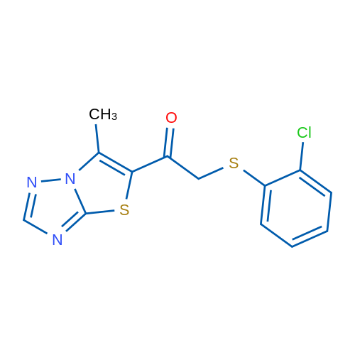 2-[(2-Chlorophenyl)sulfanyl]-1-{6-methyl-[1,2,4]triazolo[3,2-b][1,3]thiazol-5-yl}ethan-1-one 1g