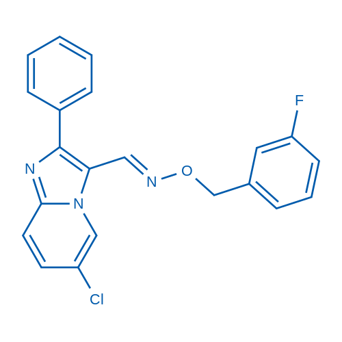 (E)-({6-chloro-2-phenylimidazo[1,2-a]pyridin-3-yl}methylidene)[(3-fluorophenyl)methoxy]amine 1g