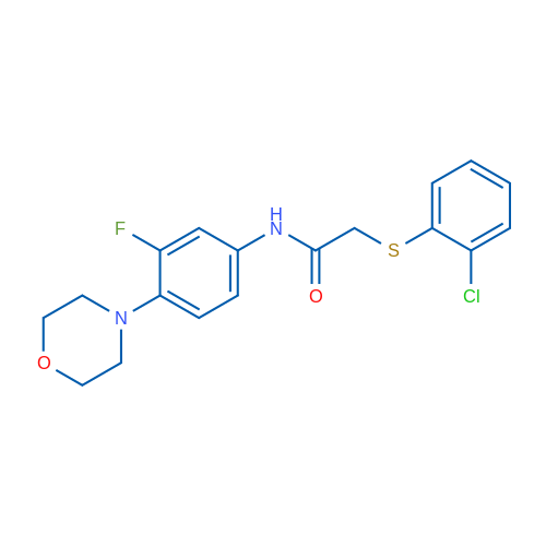 2-[(2-Chlorophenyl)sulfanyl]-N-[3-fluoro-4-(morpholin-4-yl)phenyl]acetamide 1g