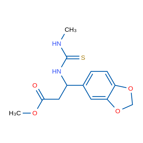 Methyl 3-(2H-1,3-benzodioxol-5-yl)-3-[(methylcarbamothioyl)amino]propanoate 1g