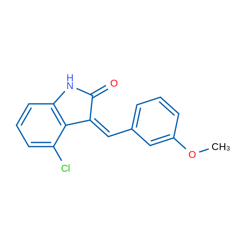 (3Z)-4-Chloro-3-[(3-methoxyphenyl)methylidene]-2,3-dihydro-1H-indol-2-one 1g
