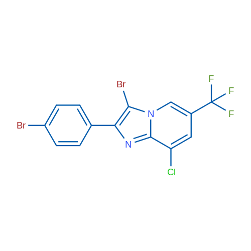 3-Bromo-2-(4-bromophenyl)-8-chloro-6-(trifluoromethyl)imidazo[1,2-a]pyridine 1g
