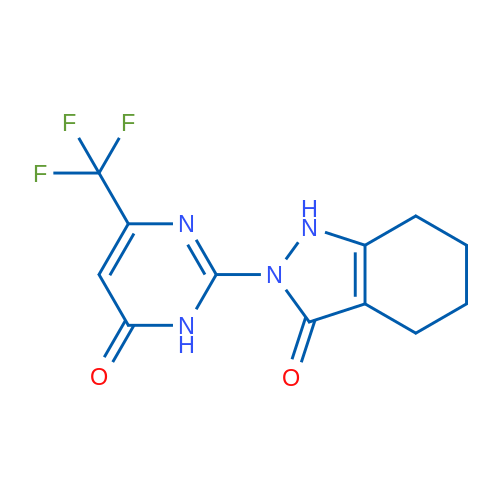 2-[6-Oxo-4-(trifluoromethyl)-1,6-dihydropyrimidin-2-yl]-2,3,4,5,6,7-hexahydro-1H-indazol-3-one 1g