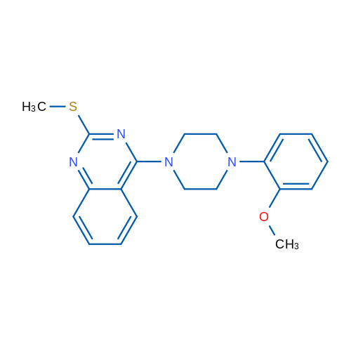 4-[4-(2-Methoxyphenyl)piperazin-1-yl]-2-(methylsulfanyl)quinazoline 1g