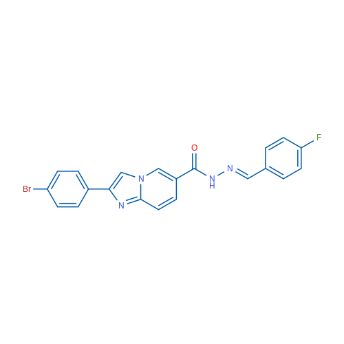 2-(4-Bromophenyl)-N'-[(1E)-(4-fluorophenyl)methylidene]imidazo[1,2-a]pyridine-6-carbohydrazide 1g