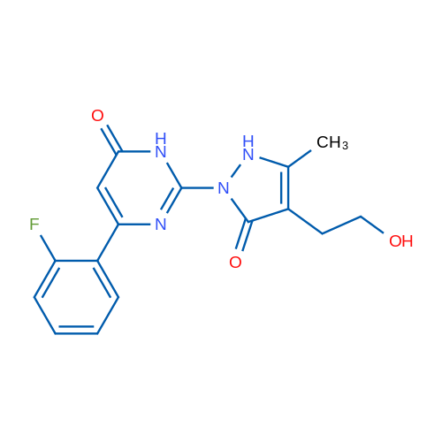 6-(2-Fluorophenyl)-2-[4-(2-hydroxyethyl)-3-methyl-5-oxo-2,5-dihydro-1H-pyrazol-1-yl]-3,4-dihydropyrimidin-4-one 1g