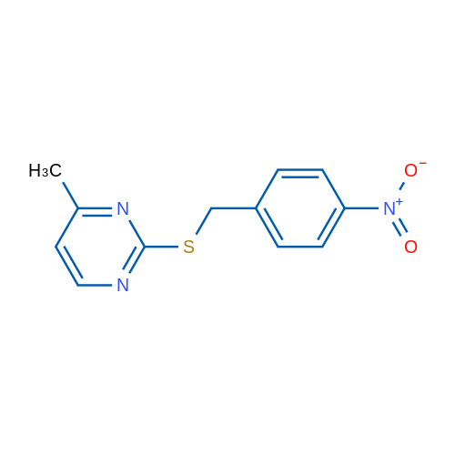4-Methyl-2-{[(4-nitrophenyl)methyl]sulfanyl}pyrimidine 1g
