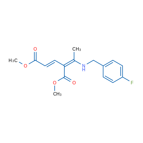 1,5-Dimethyl (2E,4Z)-4-(1-{[(4-fluorophenyl)methyl]amino}ethylidene)pent-2-enedioate 1g