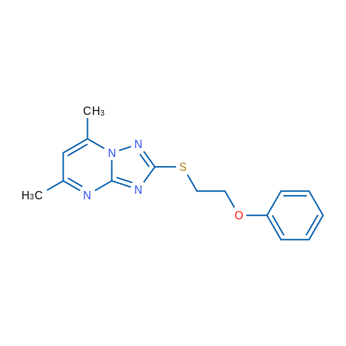 5,7-Dimethyl-2-[(2-phenoxyethyl)sulfanyl]-[1,2,4]triazolo[1,5-a]pyrimidine 1g