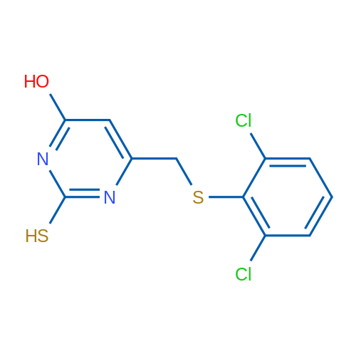 6-{[(2,6-dichlorophenyl)sulfanyl]methyl}-2-sulfanylpyrimidin-4-ol 1g