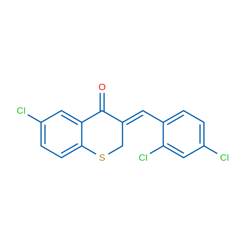 (3Z)-6-Chloro-3-[(2,4-dichlorophenyl)methylidene]-3,4-dihydro-2H-1-benzothiopyran-4-one 1g