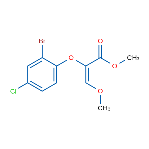 Methyl (2E)-2-(2-bromo-4-chlorophenoxy)-3-methoxyprop-2-enoate 1g