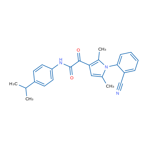 2-[1-(2-Cyanophenyl)-2,5-dimethyl-1H-pyrrol-3-yl]-2-oxo-N-[4-(propan-2-yl)phenyl]acetamide 1g