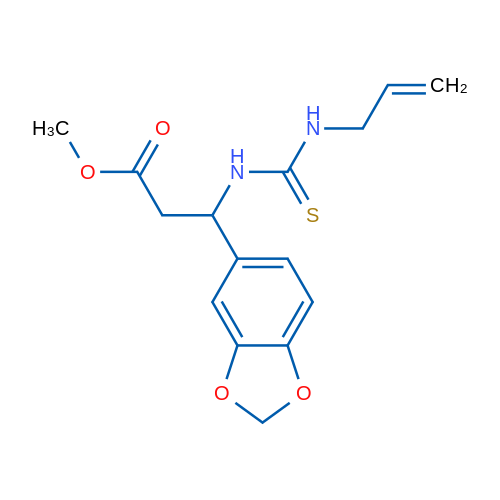 Methyl 3-(2H-1,3-benzodioxol-5-yl)-3-{[(prop-2-en-1-yl)carbamothioyl]amino}propanoate 1g