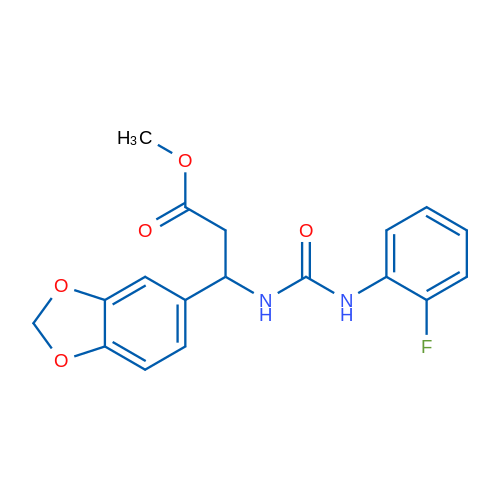 Methyl 3-(2H-1,3-benzodioxol-5-yl)-3-{[(2-fluorophenyl)carbamoyl]amino}propanoate 1g