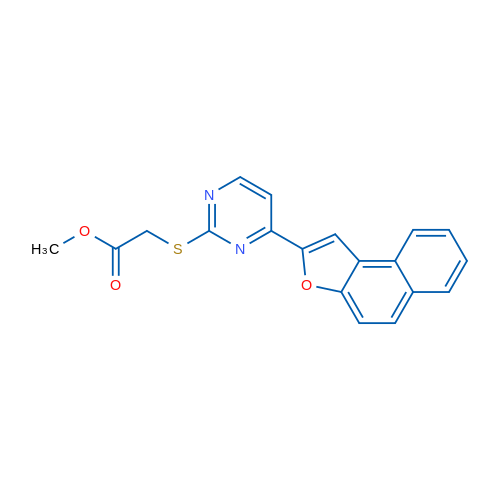 Methyl 2-[(4-{naphtho[2,1-b]furan-2-yl}pyrimidin-2-yl)sulfanyl]acetate 1g